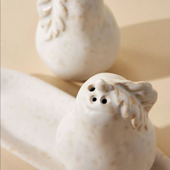 Anthropologie Pear Stoneware Salt & Pepper Shakers Set - Picture 2 of 4